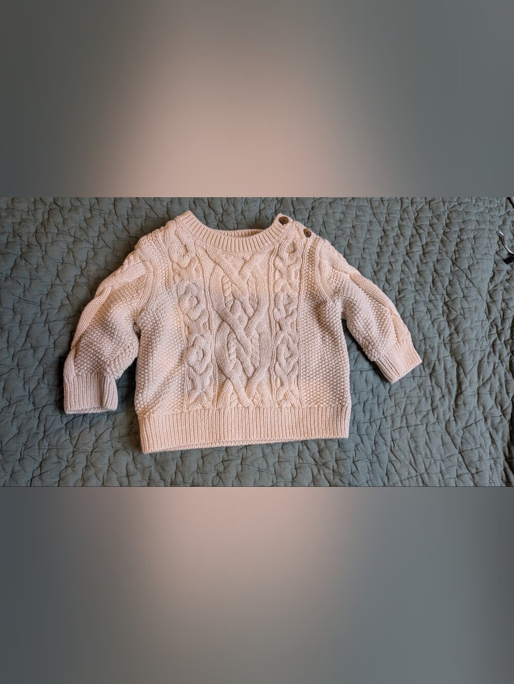 Baby Gap Cotton Sweater 3-6 Mo Cream